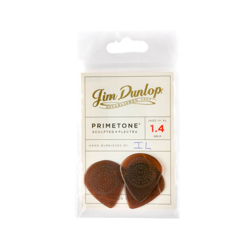 Jim Dunlop 520P 1.4 Primetone Jazz III XL w/Grip Pick, 3-Pick Player's Pack