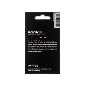 Jim Dunlop 570P1.38 RockIII Nylon Custom Jazz III Guitar Pick, Pack of 6
