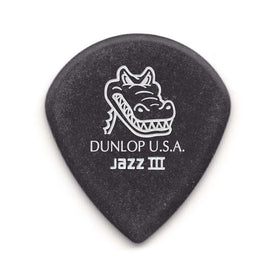 Jim Dunlop 571P1.4 Gator Grip Jazz III Guitar Pick, 6-Pack