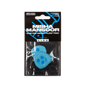 Jim Dunlop Misha Mansoor Custom Delrin Flow Guitar Pick Live .65MM, 6-Pack