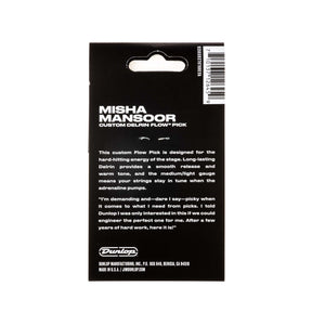 Jim Dunlop Misha Mansoor Custom Delrin Flow Guitar Pick Live .65MM, 6-Pack