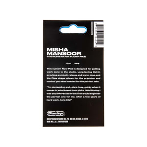 Jim Dunlop Misha Mansoor Custom Delrin Flow Guitar Pick Studio .73MM, 6-Pack