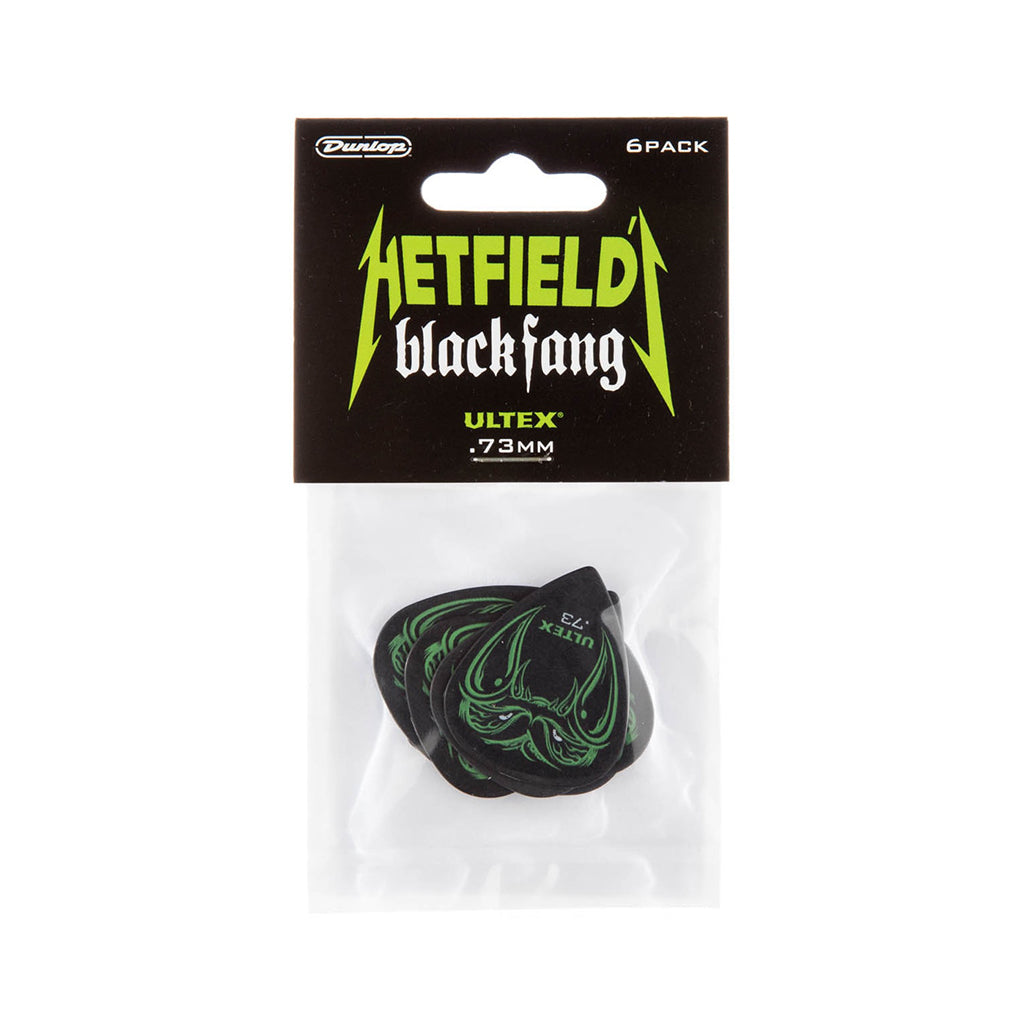 Jim Dunlop PH112P.73 Black Fang Guitar Pick, 6-Picks Player Pack