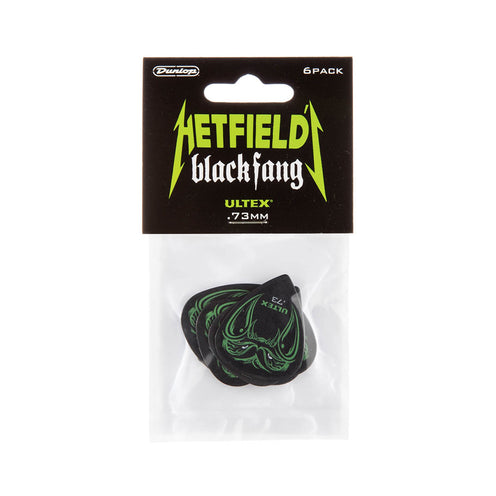 Jim Dunlop PH112P.73 Black Fang Guitar Pick, 6-Picks Player Pack