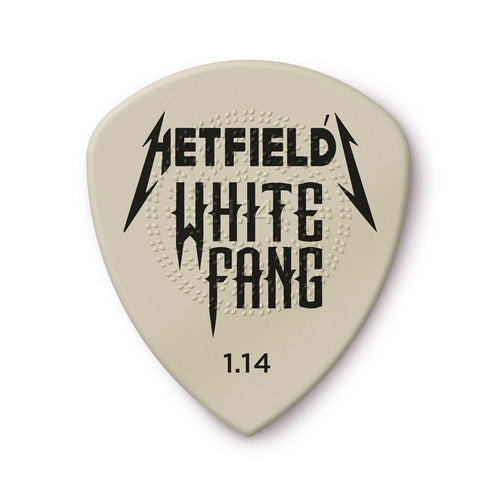 Jim Dunlop PH122 Hetfields White Fang Custom Flow Picks, 1.14mm, 6-Pack
