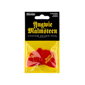 Jim Dunlop YJMP02RD Yngwie Malmsteen Custom Delrin Guitar Pick, 2.0 mm, Pack of 6
