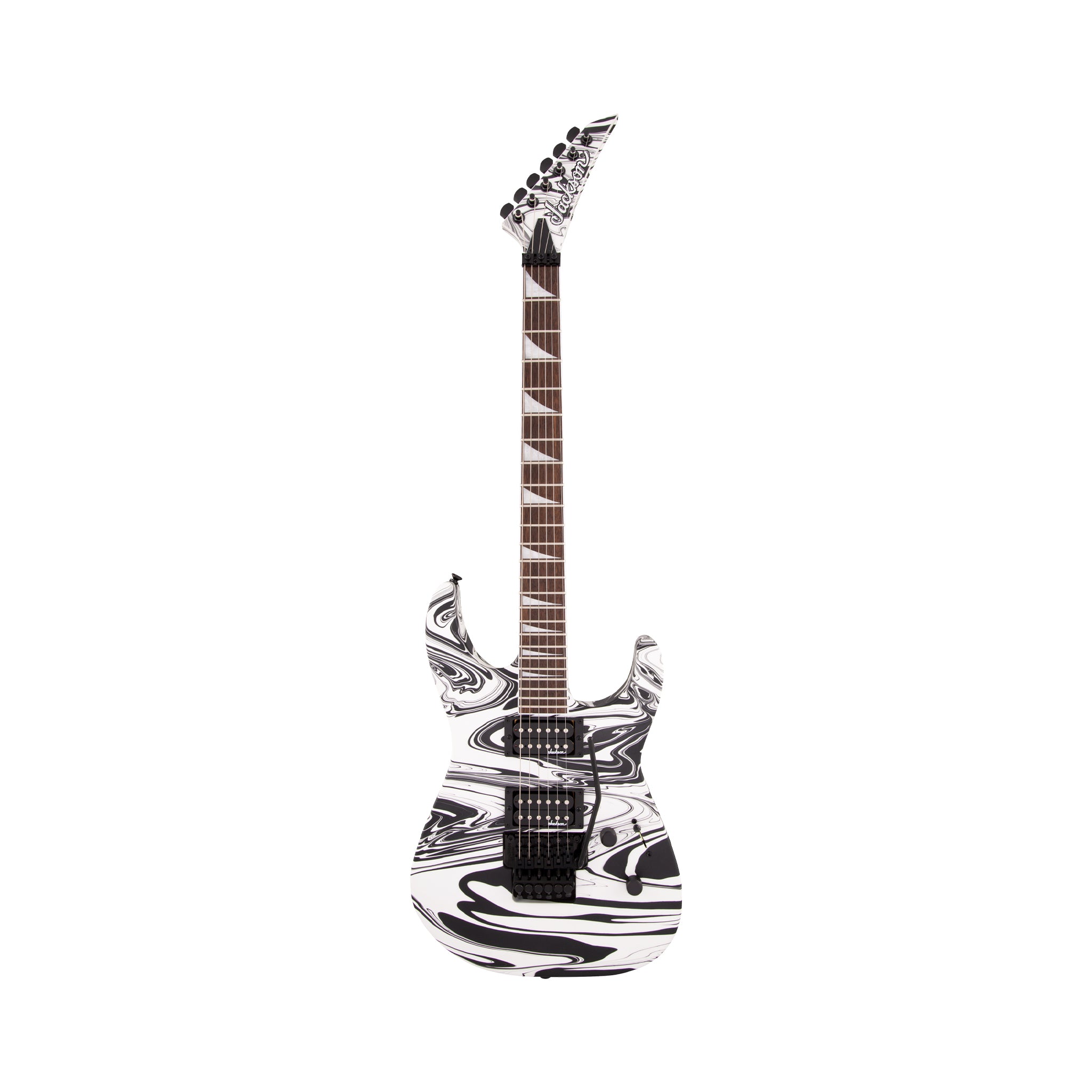 Jackson X Series Soloist SLX DX Swirl Electric Guitar, Laurel FB, Satin White Swirl