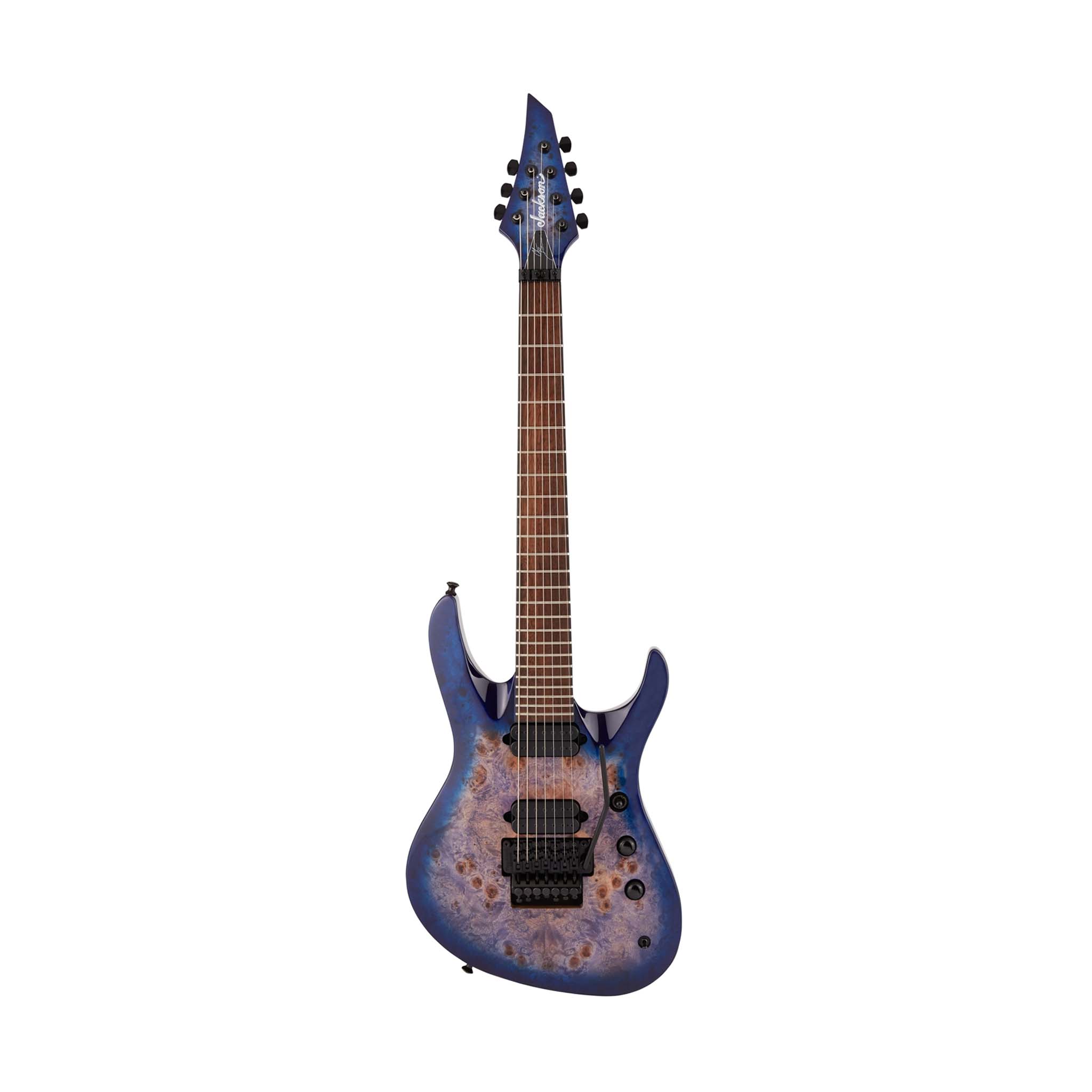 Jackson Pro Series Signature Chris Broderick Soloist 7P Electric Guitar, Laurel FB, Transparent Blue