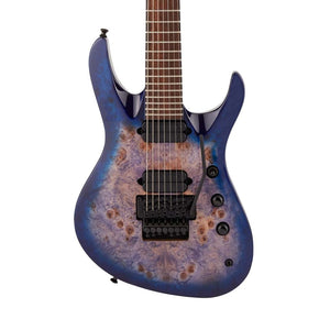 Jackson Pro Series Signature Chris Broderick Soloist 7P Electric Guitar, Laurel FB, Transparent Blue