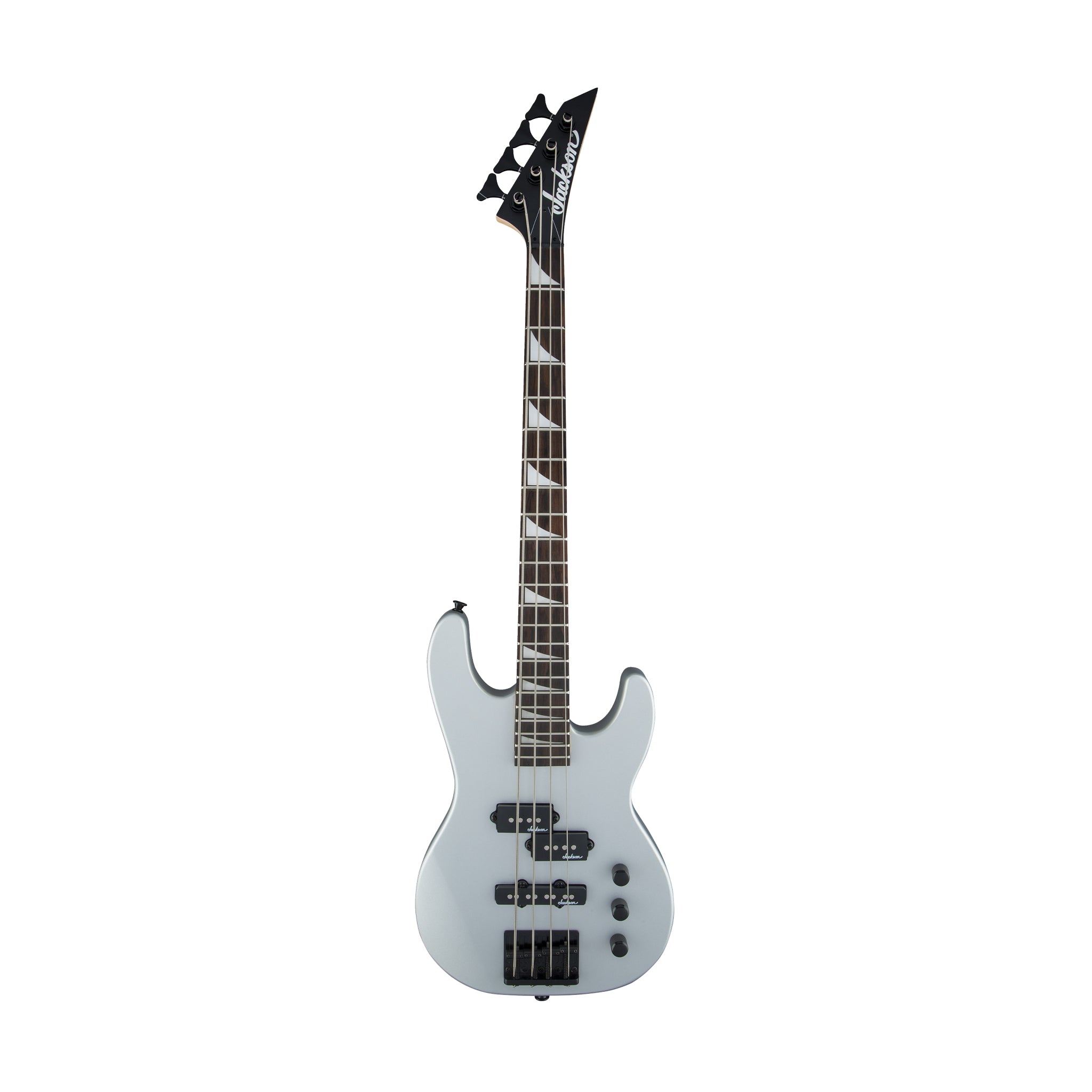 Jackson JS Series Concert Bass Minion JS1X Guitar, Amaranth FB, Satin Silver