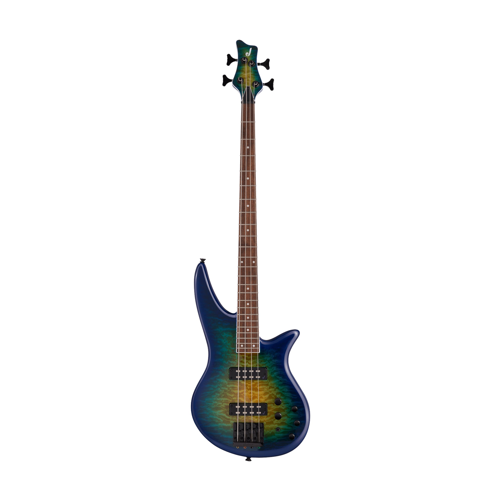 Jackson X Series Spectra Bass SBXQ IV Electric Guitar, Laurel FB, Amber Blue Burst