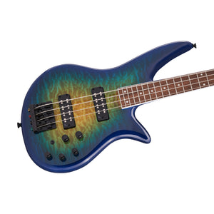 Jackson X Series Spectra Bass SBXQ IV Electric Guitar, Laurel FB, Amber Blue Burst