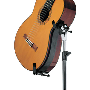 K&M 14761-000-55 Acoustic Guitar Performance Stand, Black