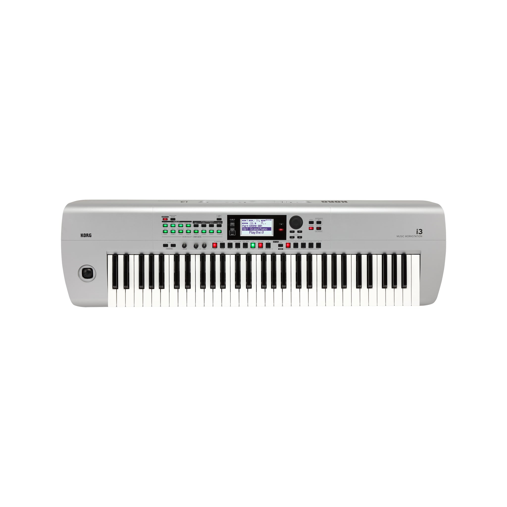 Korg I3 Music Workstation Keyboard, Matte Silver