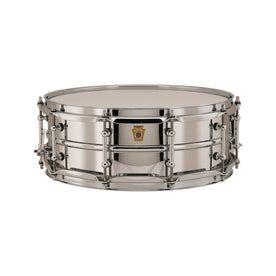 Ludwig LB400BT 5x14inch Chrome-Over Brass Snare Drum, Smooth Shell, Tube Lugs