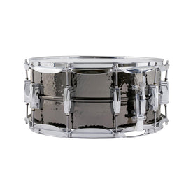 Ludwig LB417K 6.5x14inch Black Beauty Brass Snare Drum, Hammered Shell, Imperial Lugs