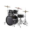 Ludwig LC16511 Accent Drive 5-Piece Drums Set w/Hardware+Throne+Cymbal, Black Cortex