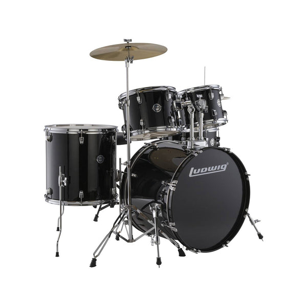 Ludwig LC19511 Accent Drive 5-Piece Drums Set w/Hardware+Throne+