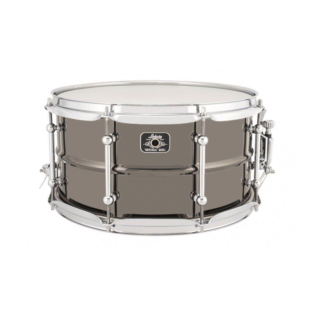 Ludwig LU0713C 7x13inch Universal Brass Snare, Black Nickel Plated Shell