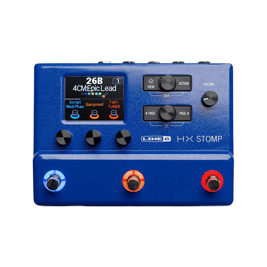 Line 6 HX Stomp Guitar Multi-Effects Floor Processor, Blue
