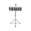Natal NT1012TNIC Black Nickel Timbales 10inch and 12inch w/Stand