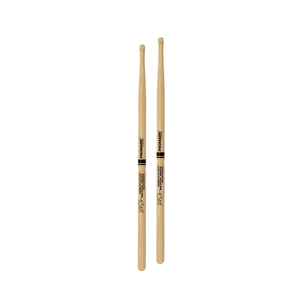 Promark RBBGBGW Hickory Bob Gatzen Drumsticks, Wood Tip