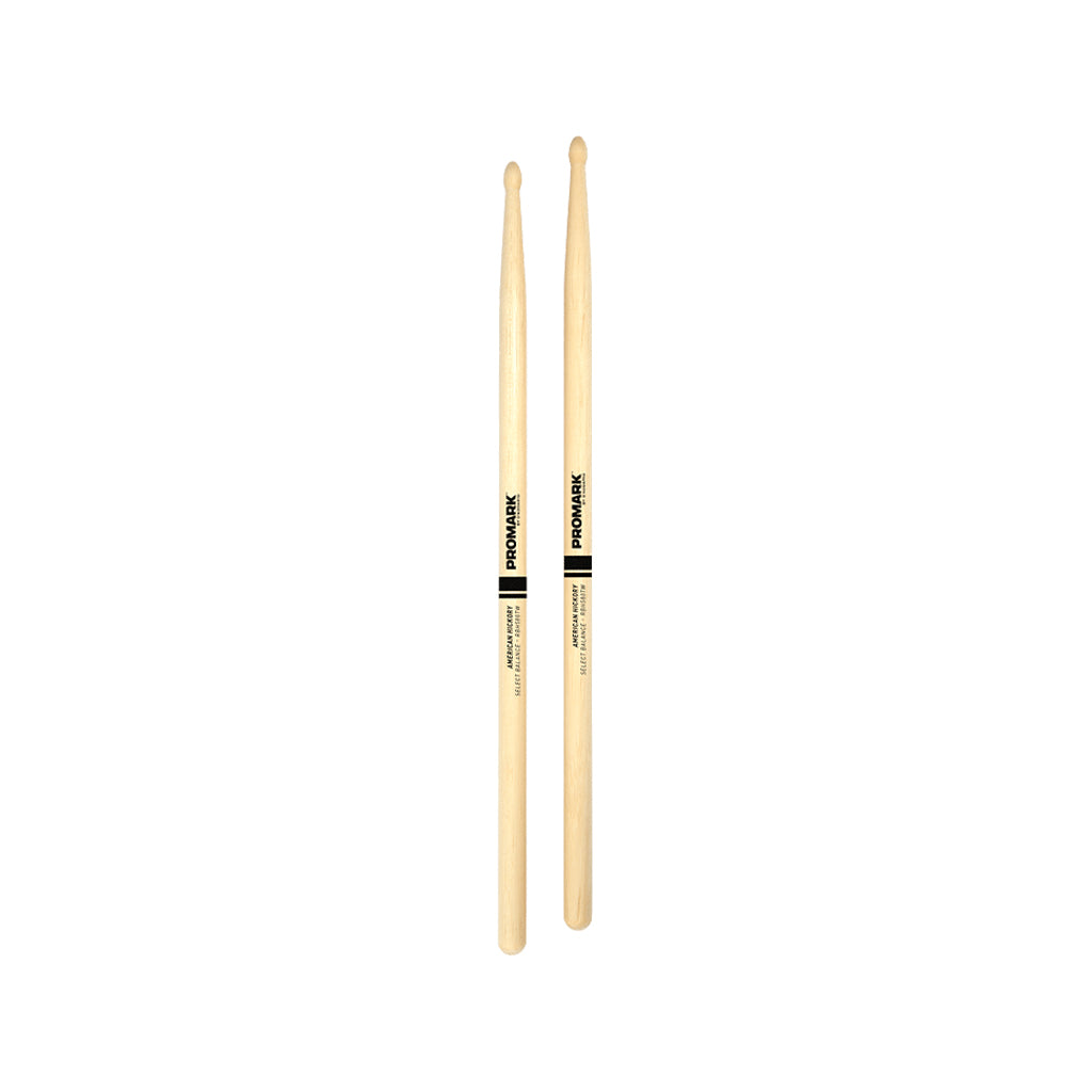 Promark RBH580TW Rebound 55A .585 Hickory Tear Drop Drumsticks, Wood Tip