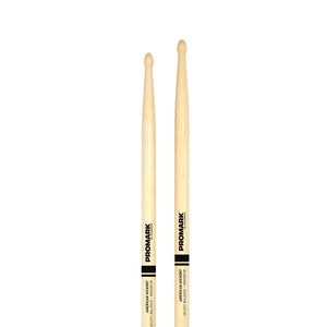 Promark RBH580TW Rebound 55A .585 Hickory Tear Drop Drumsticks, Wood Tip