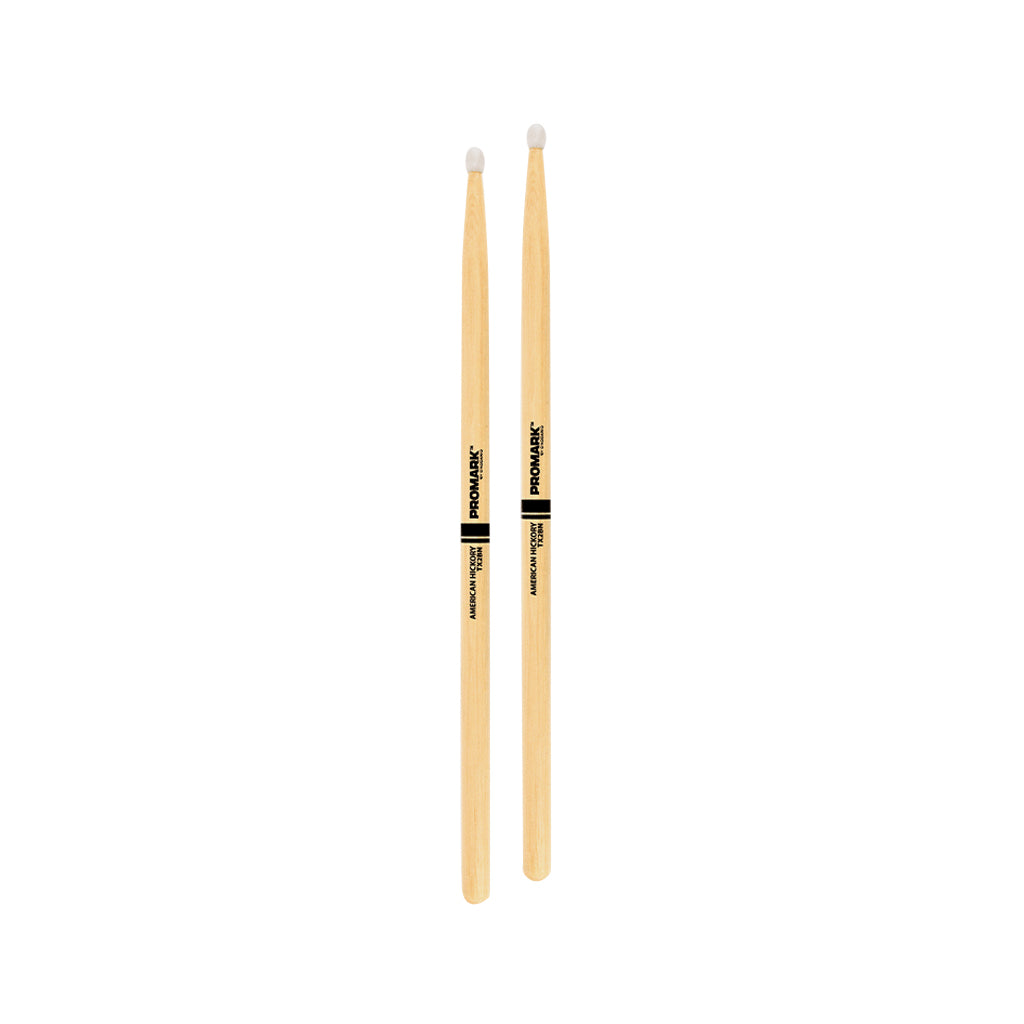 Promark TX2BN Hickory 2B Drumsticks, Nylon Tip
