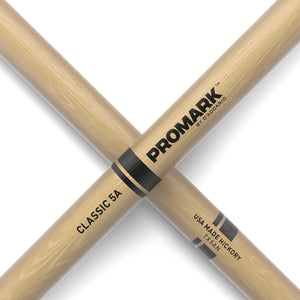 Promark TX5AN Hickory 5A Drumsticks, Nylon Tip