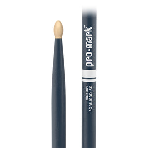 Promark TX5AW-BLUE Hickory 5A Drumsticks, Wood Tip, Blue