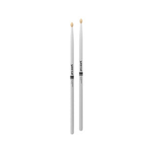 Promark TX5AW-WHITE Hickory 5A Drumsticks, Wood Tip, White