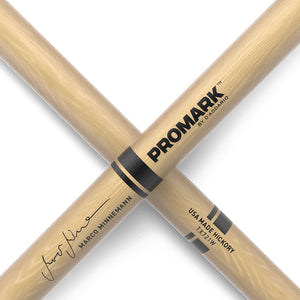 Promark TX721W Hickory 721 Marco Minnemann Drumsticks, Wood Tip