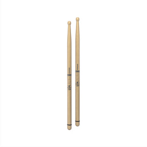 Promark TXDCBYOSW BYOS Hickory Marching Drumsticks, Oval Wood Tip