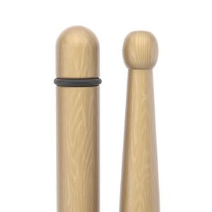 Promark TXDCBYOSW BYOS Hickory Marching Drumsticks, Oval Wood Tip