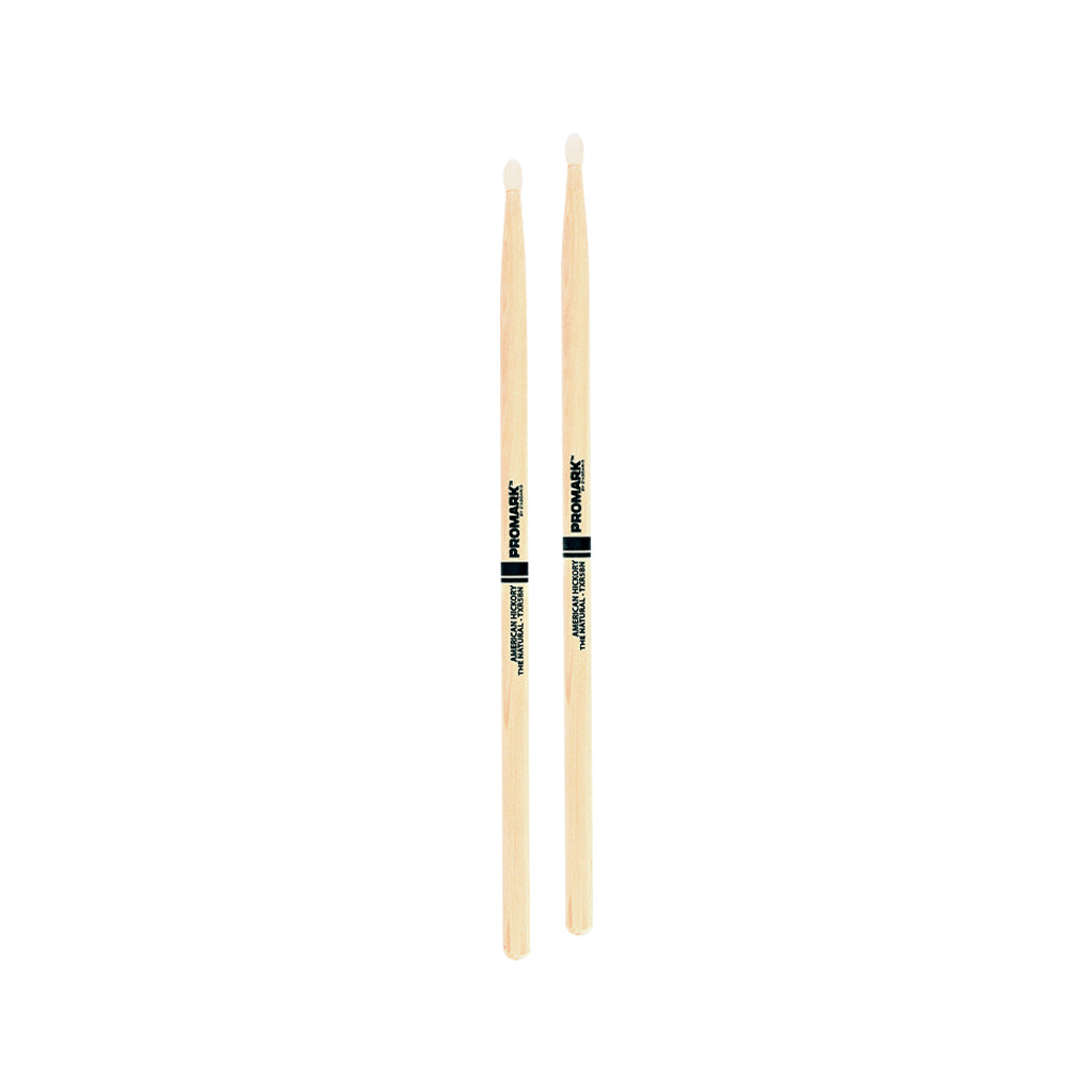 Promark TXR5BN Hickory 5B The Natural Nylon Tip Drumstick