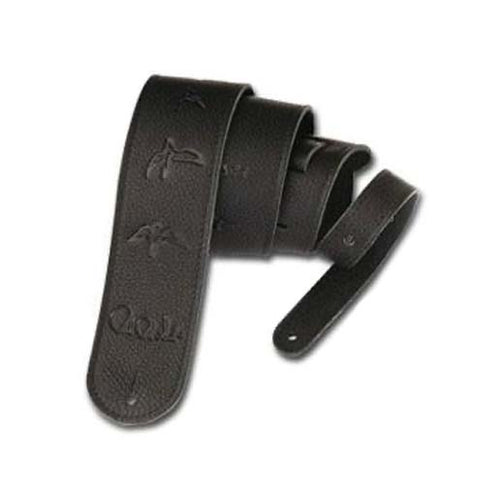 PRS 2.5Inch Leather Birds Guitar Strap, Black