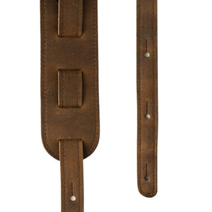 PRS 2.5 Inch Leather Birds Guitar Strap, Distressed Brown