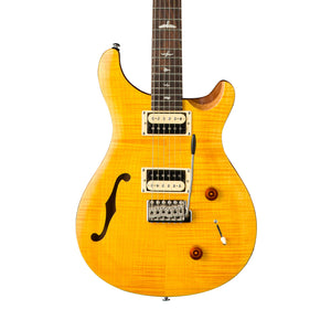 PRS SE Custom 22 Semi Hollow Electric Guitar w/Bag, Santana Yellow