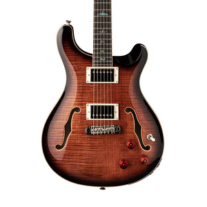 PRS SE Hollowbody II Piezo Electric Guitar w/Case, Black Gold Burst