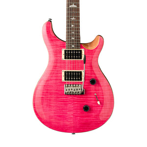 PRS SE Custom 24 Electric Guitar w/Bag, Bonnie Pink/Natural Back