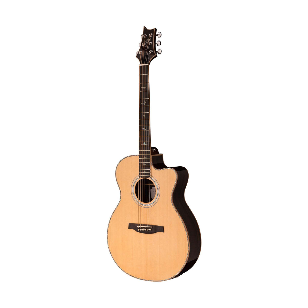 PRS SE A60E Angelus Hollow Body Acoustic-Electric Guitar, Natural