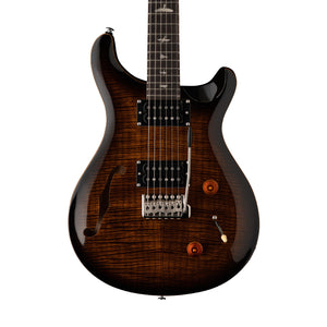 PRS SE Custom 22 Semi-Hollow Electric Guitar, Black Gold Sunburst