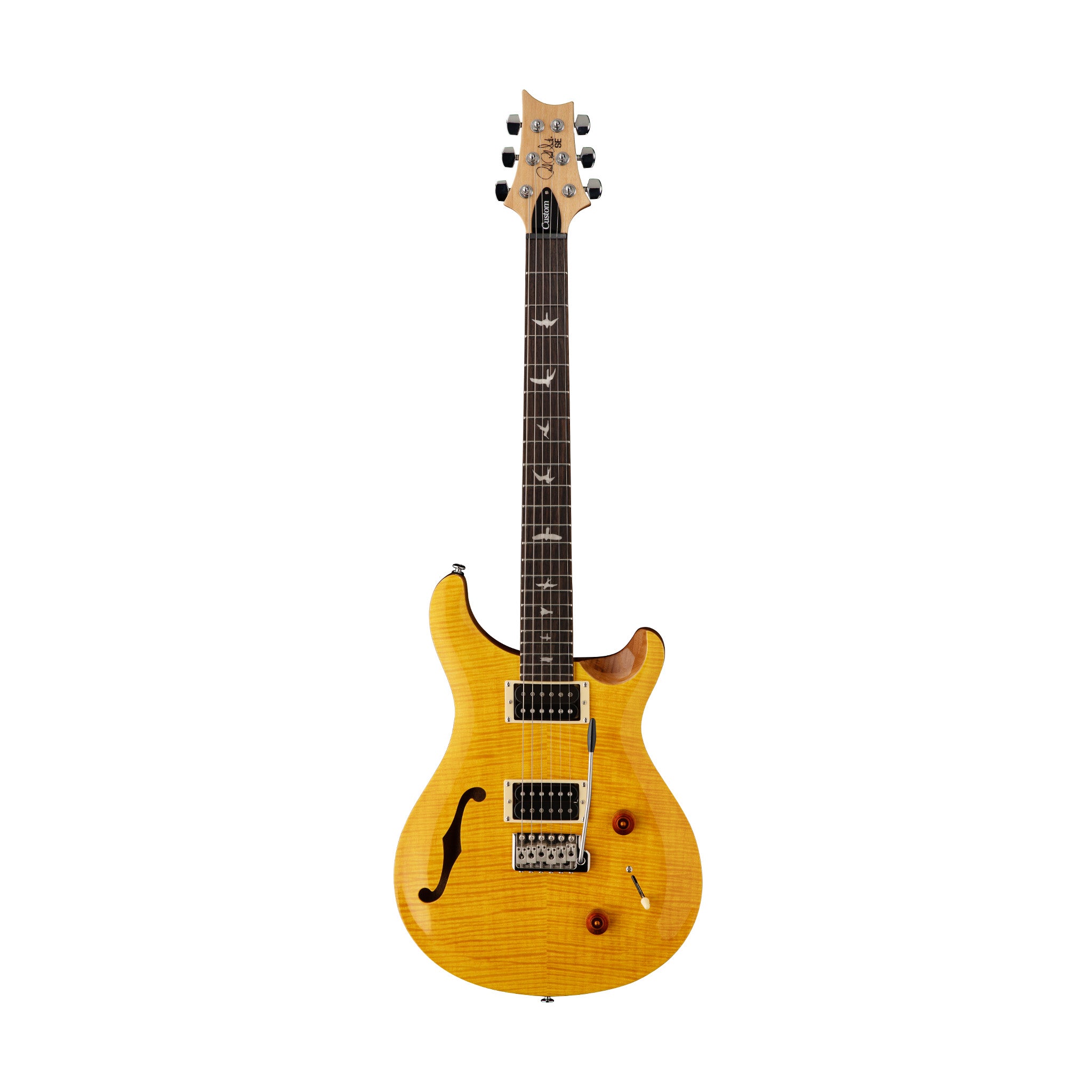 PRS SE Custom 22 Semi-Hollow Electric Guitar, Santana Yellow