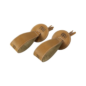MEINL Cymbals BR5 Professional Leather Cymbal Straps w/Pads, Pair, Brown