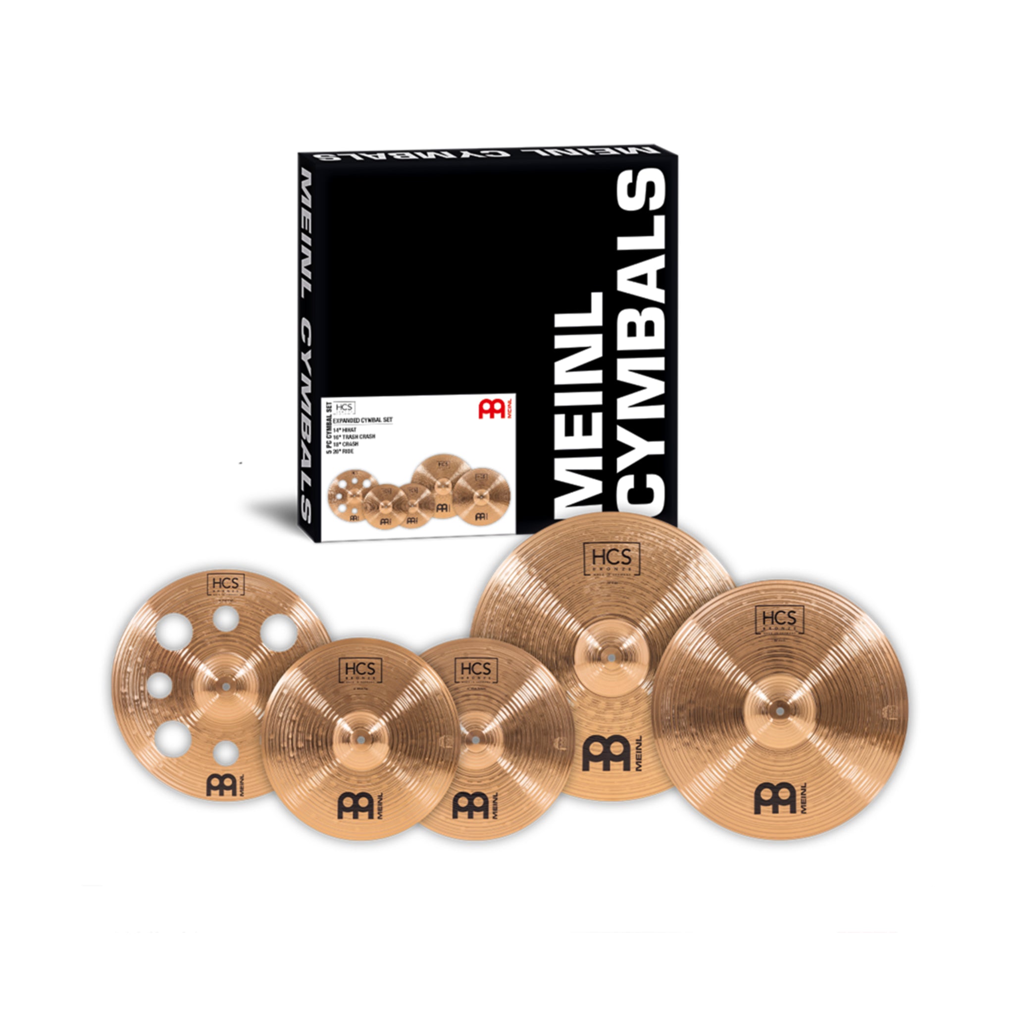 MEINL Cymbals HCSB14161820 HCS Bronze Cymbal Set (14HiHat, 16Crash, 18CrRide, 20Ride)