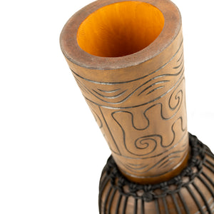 MEINL Percussion HDJ17-M 10inch Rope Tuned Headliner Series Wood Djembe, Artifact Series, Brown