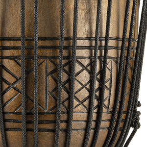 MEINL Percussion HDJ17-M 10inch Rope Tuned Headliner Series Wood Djembe, Artifact Series, Brown
