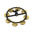 MEINL Percussion HTHH1B-BK Headliner Series Hihat Tambourines, 1 Row, Hammered Brass Jingles