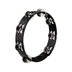 MEINL Percussion HTT10BK 10inch Headliner Tour Tambourine, 2 Rows, Black, Stainless Steel Jingles